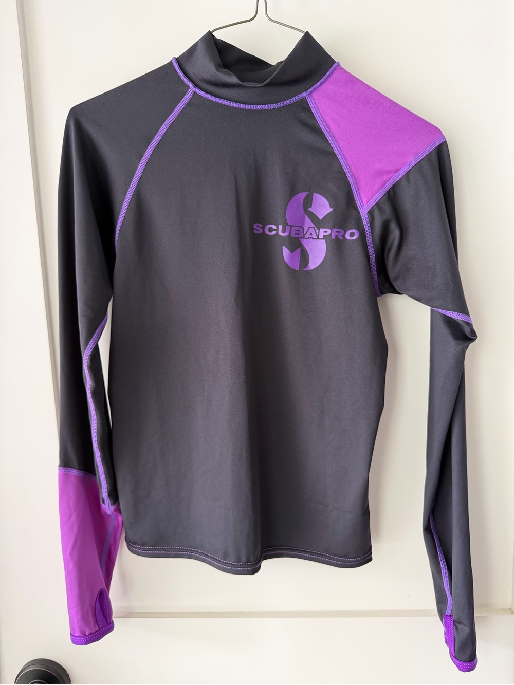 Scubapro Women's Black & Purple Long Sleeve Swim RashGuard